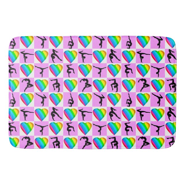SÖT HEARTS GYMNASTICS BATHMAT BADRUMSMATTA (Framsidan)