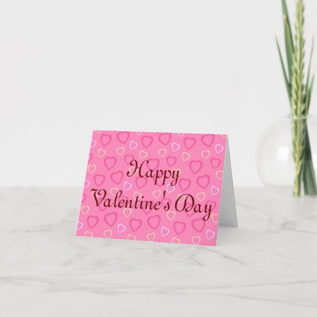 Söt Hearts Valentine Day Greeting Card Helgkort (Framsida)