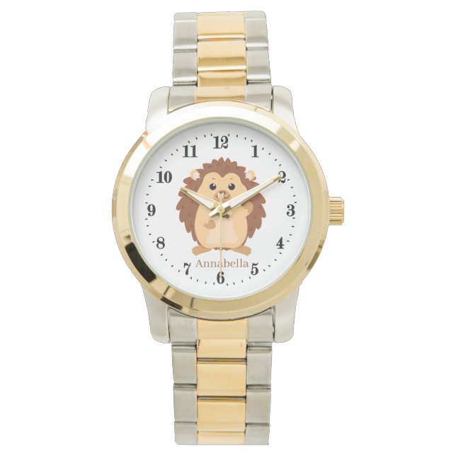 Söt hedgehog älskare add namn Watch Armbandsur (Framsida)