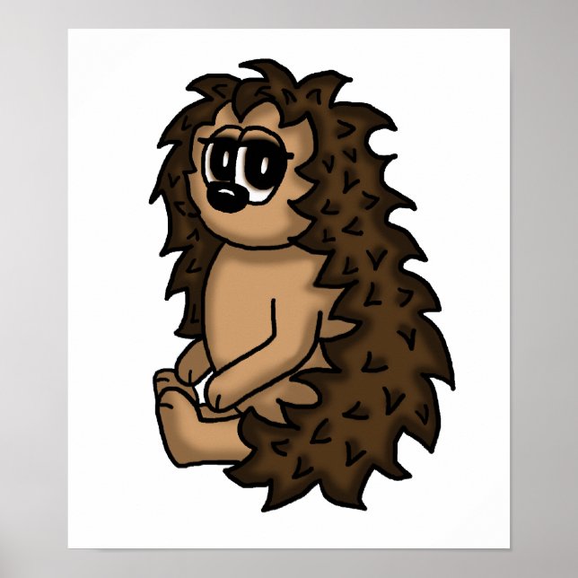 Söt hedgehog poster (Framsidan)
