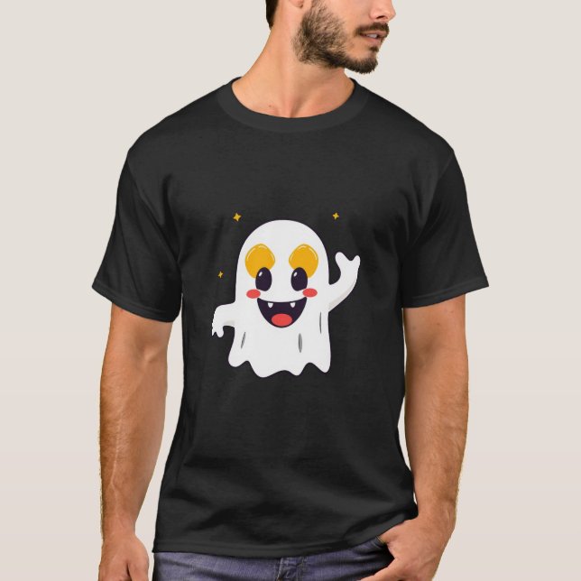 Söt "Hej Boo!" T Shirt (Framsida)
