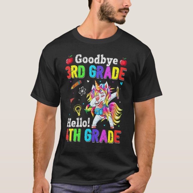 Söt hej då 3:e klass hej 4:e klass Dabbing Uni T Shirt (Framsida)