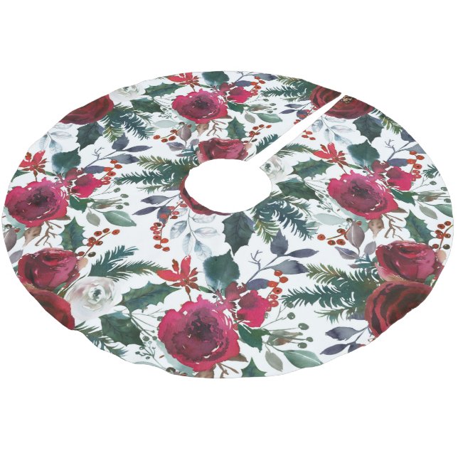 Söt Helgdag Grenadine Red Mistletoe jul Julgransmatta Borstad Polyester (Vinklad)