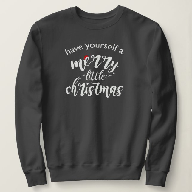 Söt helgdag, ha din egen lilla jultomte t shirt (Design framsida)