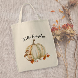 Söt Hello Pumpkin Svamp Mysig Höstlöv Tygkasse