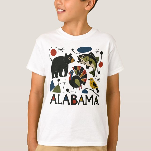 Söt hem Alabama Folk Art T Shirt (Framsida)