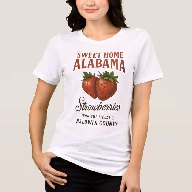 Söt hem, alabama jordgubbe t shirt (Framsida)
