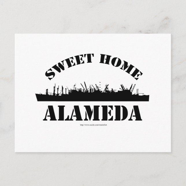Söt hem Alameda! Vykort (Framsida)