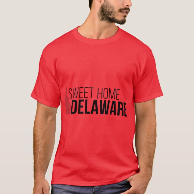 Söt Hem Delaware Överstorlek T Shirt (Framsida)