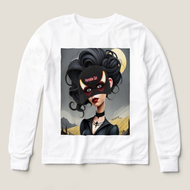 Söt hemsk flicka  t shirt (Design framsida)