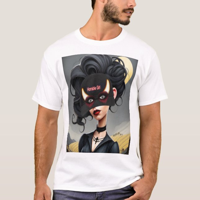 Söt hemsk flicka  t shirt (Framsida)