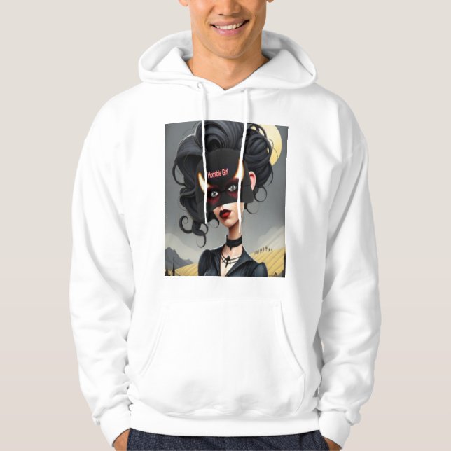 Söt hemsk tjej  hoodie (Framsida)