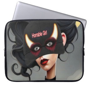 Söt hemsk tjej laptop fodral
