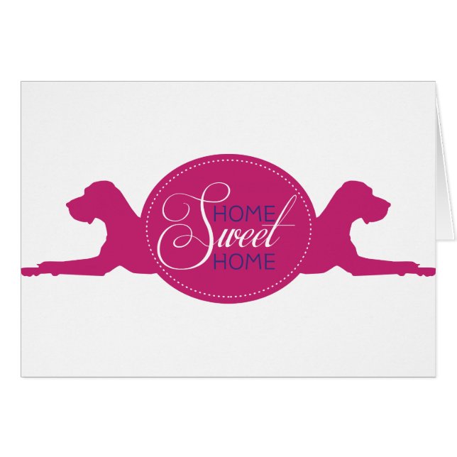 Söt hemsöt hälsningskort (Framsidan Horizontal)