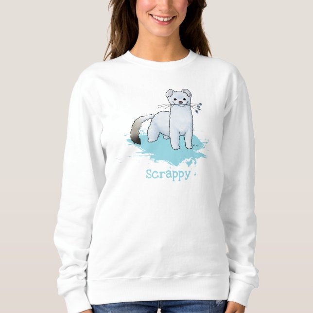 Söt hermelin t shirt (Framsida)