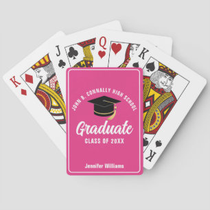 Söt het rosa examensfest specialdesign casinokort