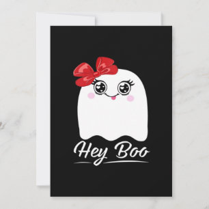 Söt Hey Boo Halloween-design Julkort