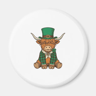 Söt Highland Ko Irlandsk Klöver Vintage Tröja Desi Magnet