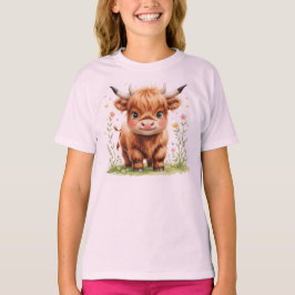 Söt Highland Ko Ungdoms T-Shirt