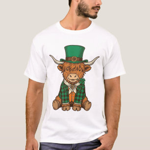 Söt Highlandko irländsk klöver vintage skjorta des T Shirt