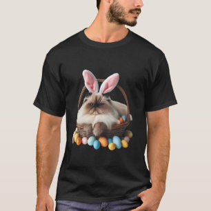 Söt Himalaya-katt Påskäggjakt Ägare Kaninöra T Shirt