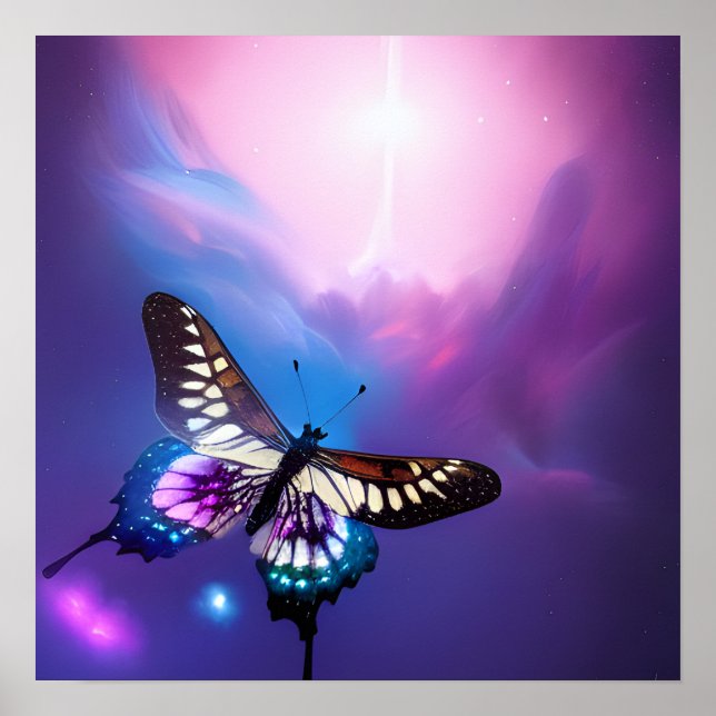 Söt Himlar Butterfly Poster (Framsidan)