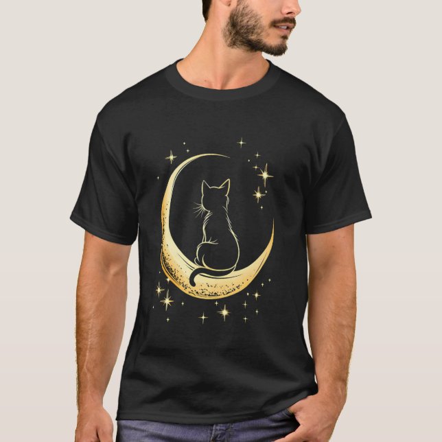 Söt himmelskt katt t shirt (Framsida)