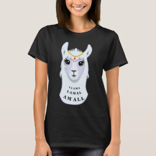 Söt himmelskt lama-drottning t shirt