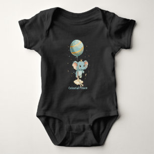 Söt himmelsprins elefantballong stjärnor sjuksköte t shirt