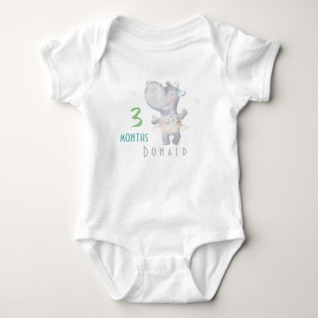 Söt hipo Baby Bodykostym T Shirt (Framsida)