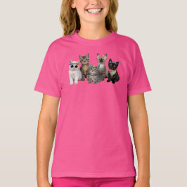 Söt Hippie Katt Barn- T Shirt