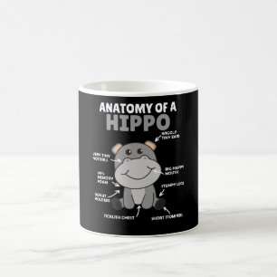 Söt Hippo Påstående-anatomi i en Hippo Kaffemugg