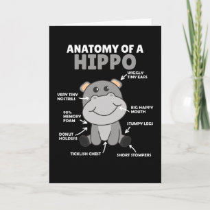 Söt Hippo Påstående-anatomi i en Hippo Kort
