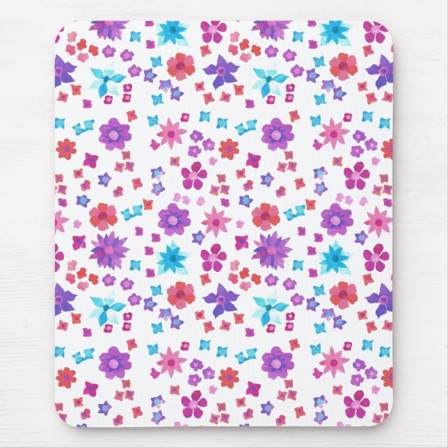 Söt Hippy Flower Power Mousepad Musmatta (Framsidan)