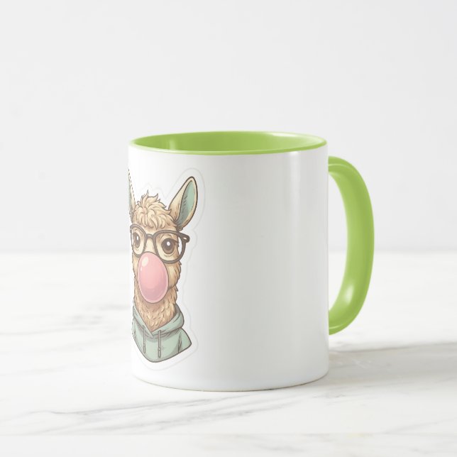 Söt Hipster-Lama-dekalj Mugg (Framsida höger)