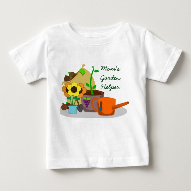 Söt hjälpande mamma trädgård  t shirt (Framsida)