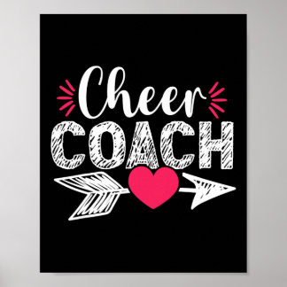 Söt hjärta Cheer tränare Cheerleading Cheerleader  Poster