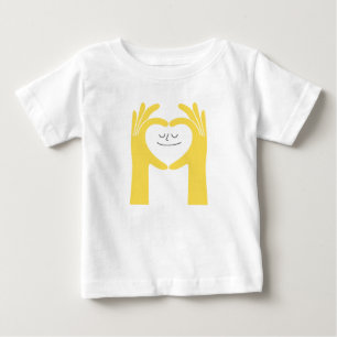 Söt hjärta händer baby-t-shirt t shirt