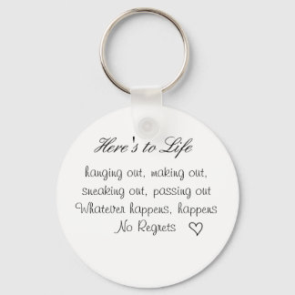 Söt hjärta, här är Life, hänger ut, morsa... Nyckelring