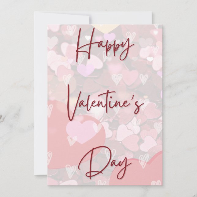 Söt hjärtan Enkel Alla hjärtans dag-kort Julkort (Framsida)