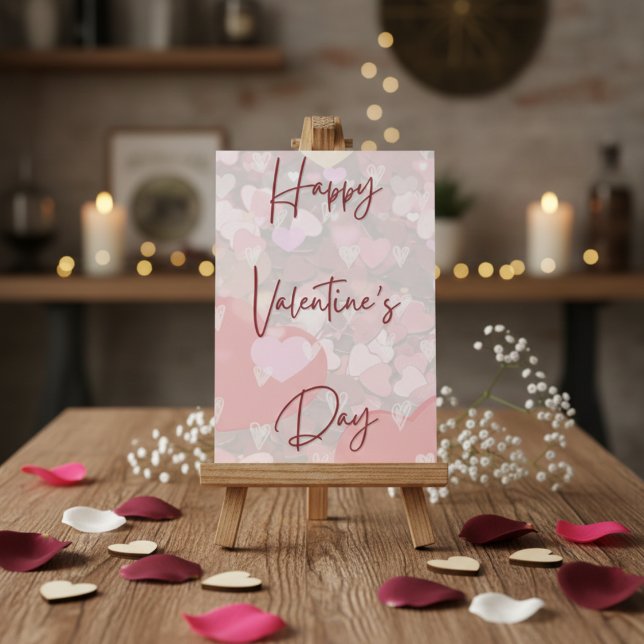 Söt hjärtas enkel valentinsdagskort julkort (Skapare uppladdad)