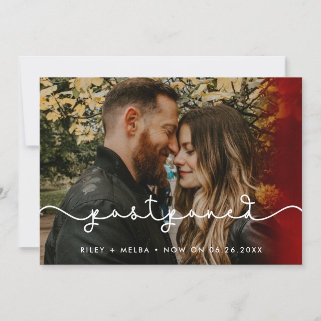 Söt hjärtfont för anslutning Uppställt fotokort Meddelande (Framsida)