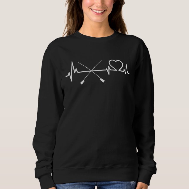 söt hjärtslag rodd för roddare t shirt (Framsida)