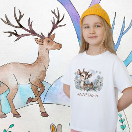 Söt hjort (blått) Vintern T Shirt