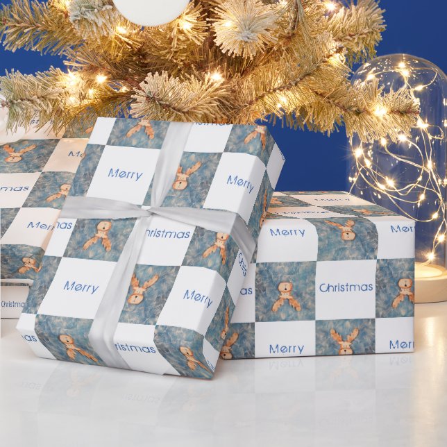 Söt hjort God Jul Barnsemester Presentpapper (Helgdagar)