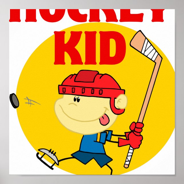söt hockey-unge tecknade figurer poster (Framsidan)