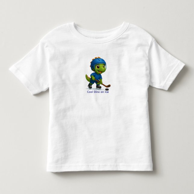 Söt hockeydinoskjorta för barn t shirt (Framsida)