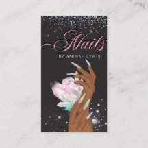 Söt Holografisk Crystal Glitter Nagel