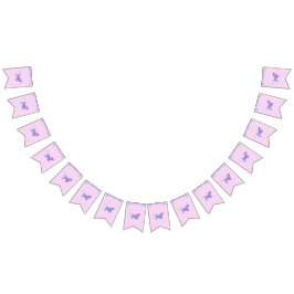 Söt Holografisk Rosa för buntbanderoll av fjäril Vimplar