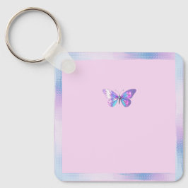 Söt Holografiskt Butterfly Keychain Nyckelring